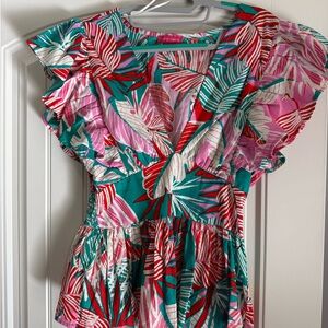Flying Tomato Multicolor Tropical Blouse